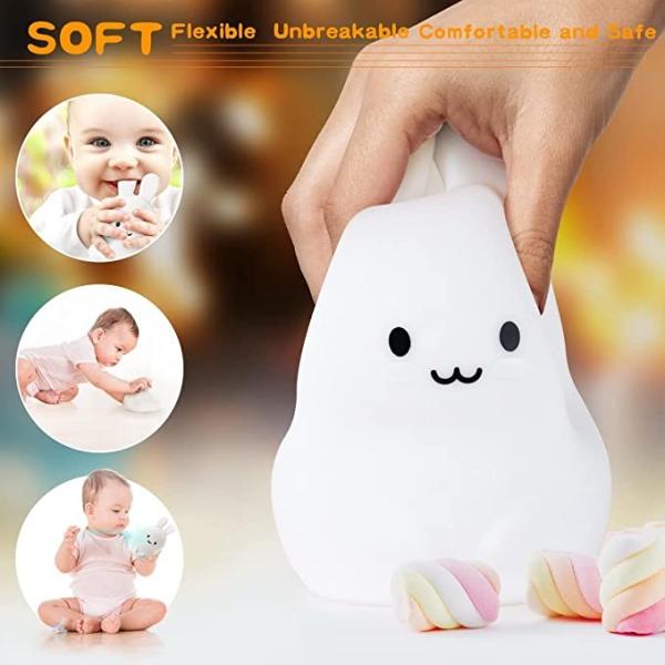 0.8W 3000k Bunny Silicone LED Night Light For Easter Gift Nursery