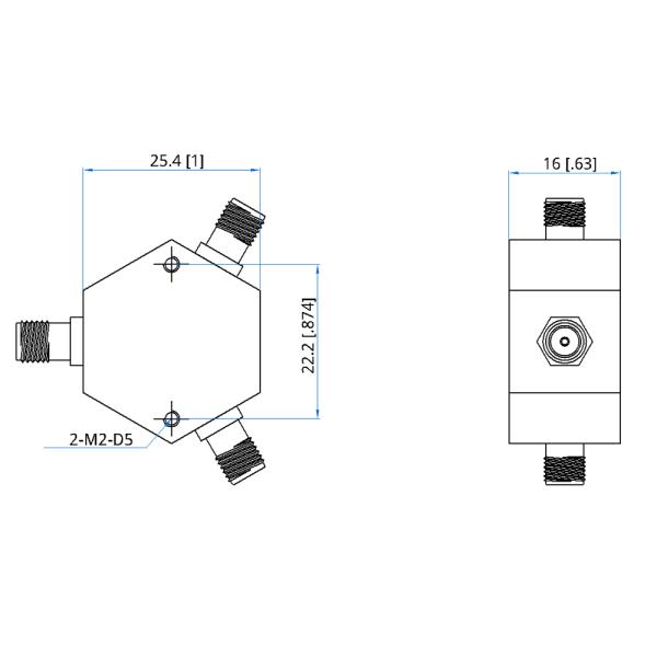 ODM 8G Wilkinson Antenna Divididor de energía N Way SMA Femenino