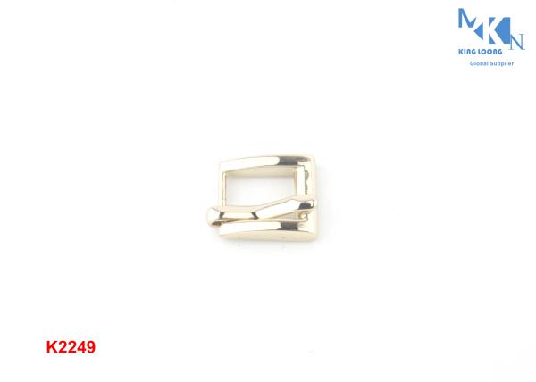 Zinc Alloy Metal Square Belt Pin BuckleLight Gold Color For Shoes 9mm Inner Size