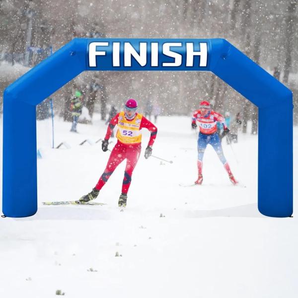 3m Outdoor Inflatable Finish Line Arch Customize Logo With Air Pump