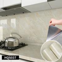 Marble Kitchen Wall Tile Stickers Geometric Pattern Peel and Stick Vinyl Wallpaper for Home Interior Decoration