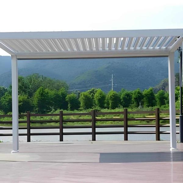 Integrated Hidden Gutters Aluminum Patio Covers With Solid Polycarbonate Roofing Sheets