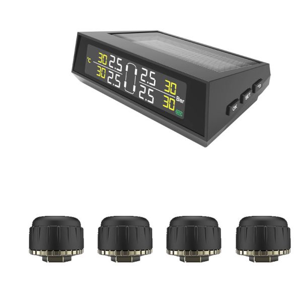 Solar Aftermarket TPMS System Car 4PCS Tire Pressure Monitoring System Automatic Matching