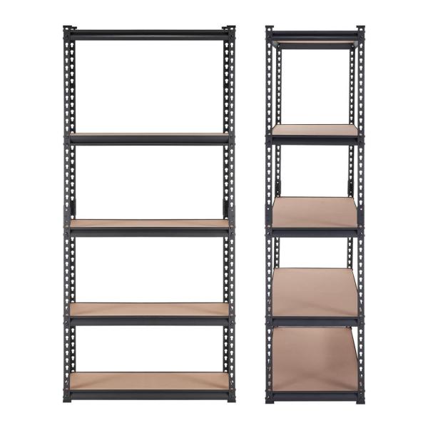 Powder Coated Light Duty Shelving 50-300kgs/layer Rivetier Boltless Shelving