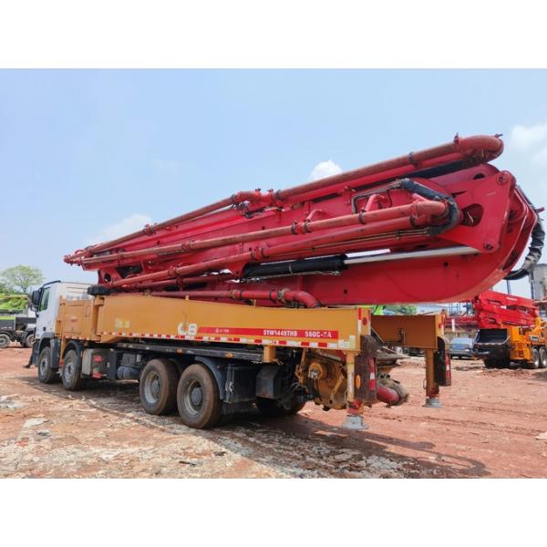 2019 SANY 56m Подержанный бетонный насос на Mercedes Benz на складе с новым состоянием Хорошая цена