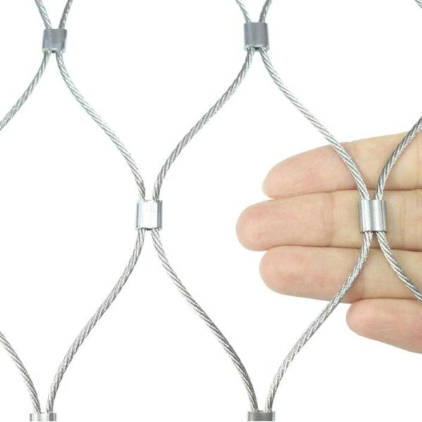 Stainless Steel Heavy Duty Cable Net Square Mesh Aperture Rope Mesh For Garden Fence
