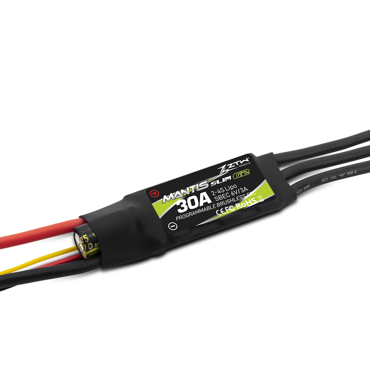 2S-4S ZTW Mantis Slim 30A SBEC ESC G2 6V/3A BEC For Park Flyer