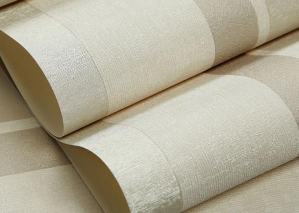 Vinyl Luxury Contemporary Striped Wallpaper for Living Rooms , Embossed Surface Treatment