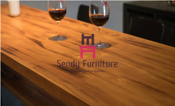 Основание дизайна трубки таблиц ресторан бара верхней части твердой древесины с Фоотрест Комфотабле