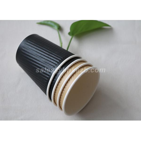 Insulated Take Out Disposable Paper Cup Double / Single Wall Custom Printing