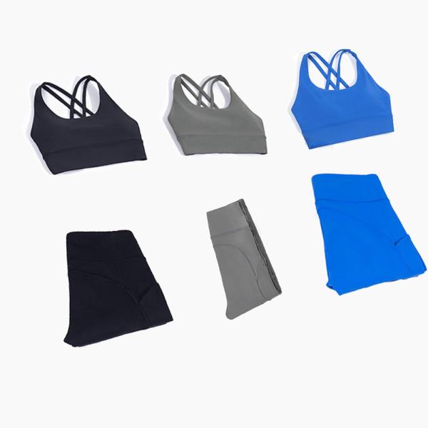 Lulu Cross Back Strappy Yoga levanta os grupos 215gsm TUV do Activewear da ioga do sutiã dos esportes