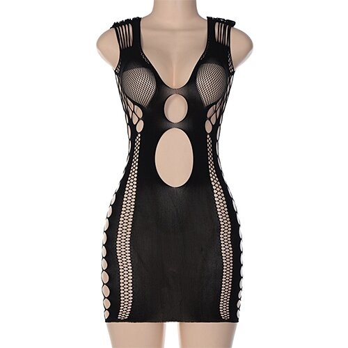 Robe épicée chaude sexy de grille de polyester américain européen maufactory d'