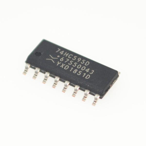 74HC595D Shift Register 8-Bit Serial-In Parallel-Out Serial Output Latch High-Current Tri-State Outputs Wide Operating Voltage (2V-6V) Low Power Consumption & Easy Daisy-Chaining