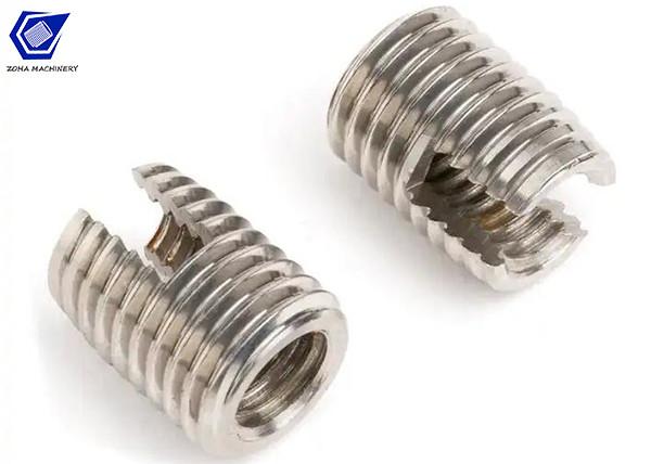 Thin Wall Slotted Self Tapping Threaded Insert with Stainless Steel 304 Material