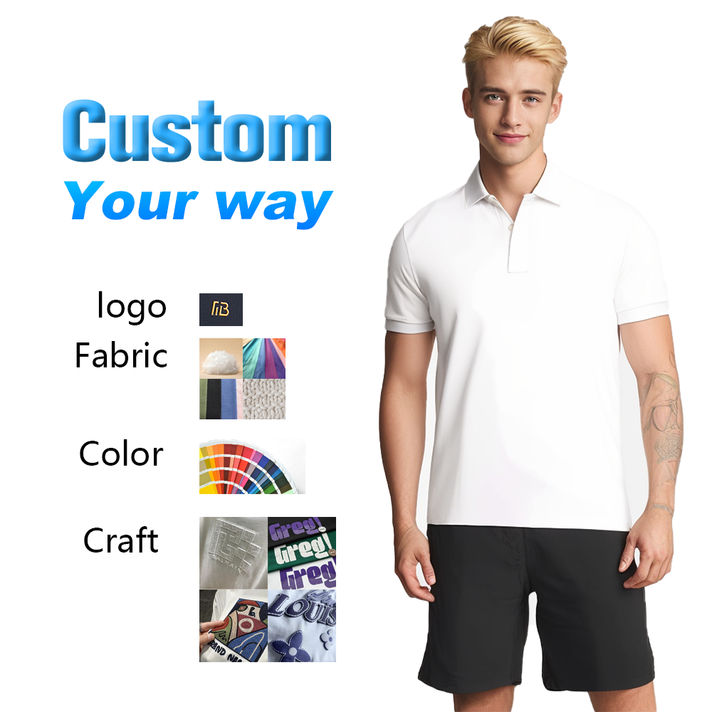 High Quality Solid Color Work Mens Button Short Sleeve Golf Polo Shirts Plus Size Simple Comfortable Casual Shirt