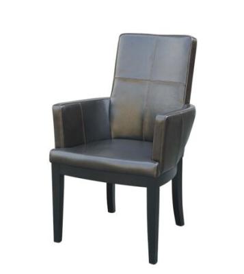 PU/leather upholstery beech wood wooden dining chairs with double line stitching,wooden fashion dining chairs high back