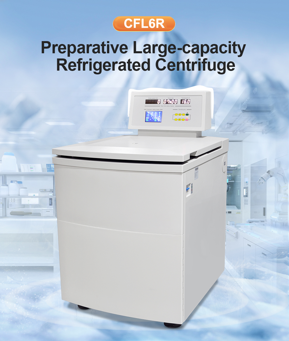 Large Capacity 6000ML Low Speed Refrigerated Laboratory Centrifuge for Nano and Graphene Materials