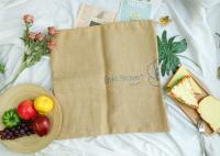 Sac de toile naturel mou de cadeau avec le cordon multifonctionnel de double couche de doublure verte