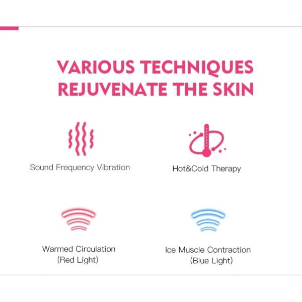 сокращение 8600rpm сосредоточенно изучает горячий молотка терапией СИД многофункциональный и холодный Massager стороны