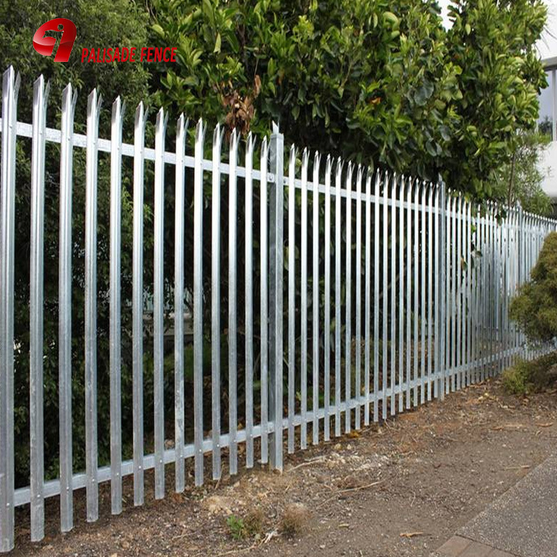 Heavily Treated Steel Palisade Fence Outdoor Security Fencing for Garden Decorations