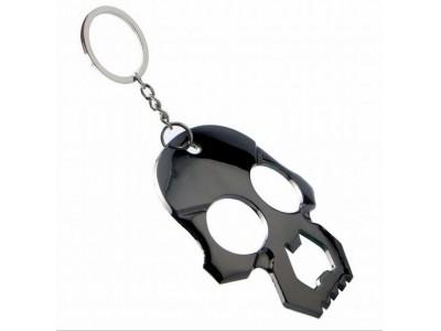 Cool Skull Bottle Opener Keychain,Innovative cool casting black skull keychain bottle opener, logo engraved