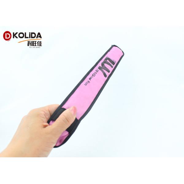 Night Reflective Belt Strap Flashing Led Safety Armband Pink / Blue For Running