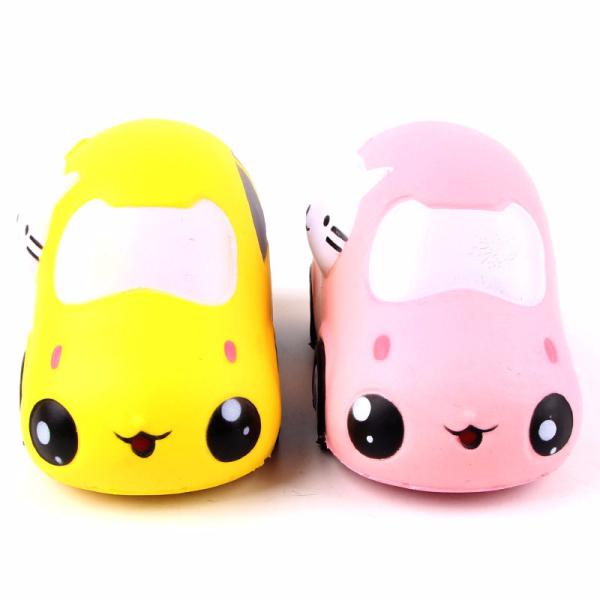 Boys Funny Gift Stress Relieve Kitty Car Educational PU Foam Slow Rising Squishy Toys