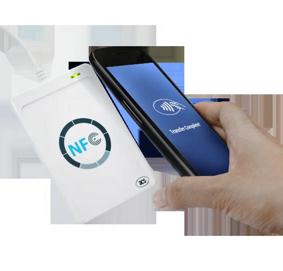 AMR220-C1 BLE RFID NFC Reader , Mpos Card Reader ACS Secure For Mobile Payment
