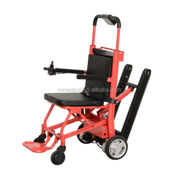 CE Aluminum Alloy Stretcher Electric Stair Climbing Wheelchair For Elderly Mobility