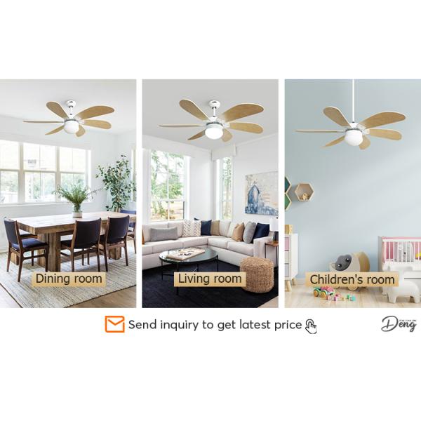 1stshine Decorative MDF Blades Electric DC Motor Ceiling Fan com controle remoto