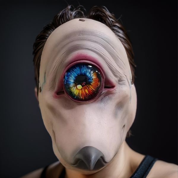 Latex Material Monster Mask One Size Fit Most for Unique Props in Horror Events