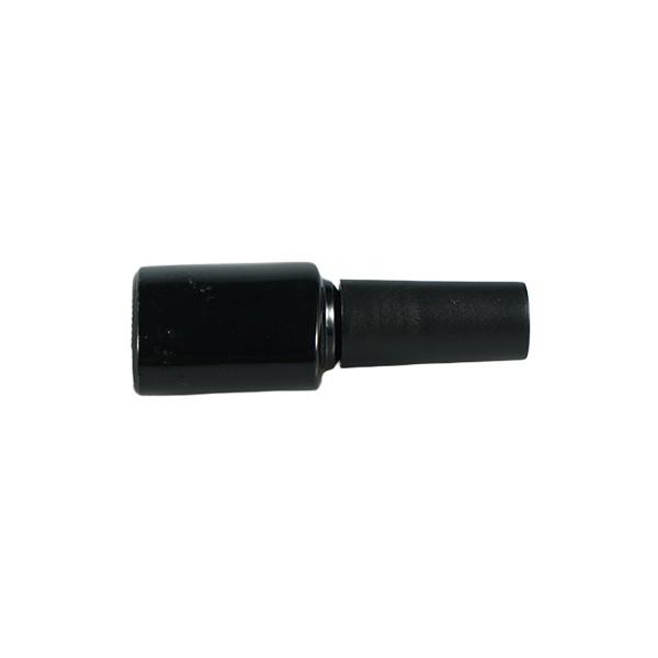 Oval Black Empty Glass Nail Polish Bottles , Empty Gel Polish Bottles With Soft Brush