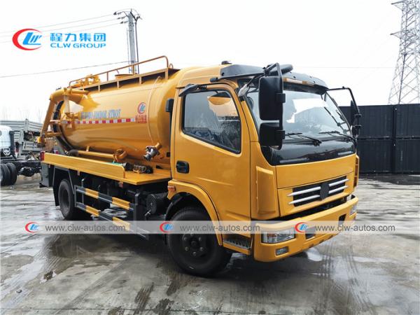 Caminhão da sução da água de esgoto de Dongfeng 6000L com a mono Keiser bomba de Jurop BP