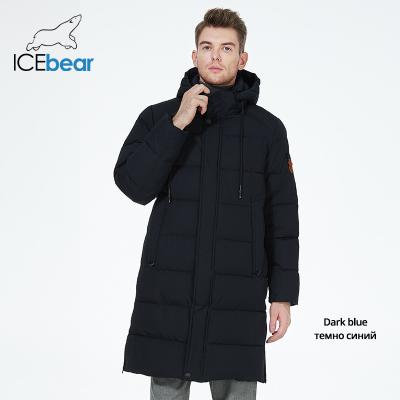 Man Puffer Knee Length Coats Waterproof Windproof Below Knee Down Coat