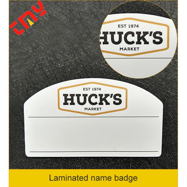 Wholesale Custom Design Logo White Reusable Magnetic Plastic Name Tag Badge