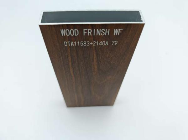 Square Wood Finish Aluminium Profiles  For Decorating Exterior Walls / Fences