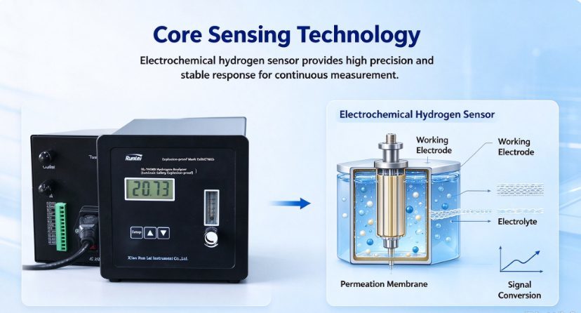 H2 Hydrogen Gas Analyzer Gas Detector 0-1000ppm Range Customizable Meter