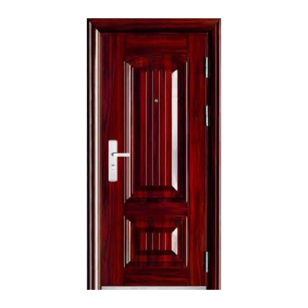 2024 Factory Price 48 Inch Wood Grain Security Door Metal Exterior Steel Main Door Design Residential with Smart Lock