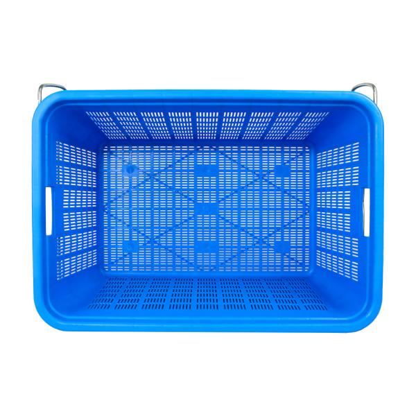 Eco-Friendly Agricultural Stackable Mesh Plastic Basket for Supermarket Vegetable Storage
