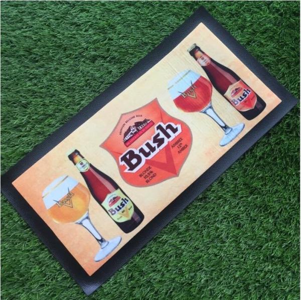 Custom Make Non-woven Fabrics Beer Mat / Bar Spill Mat With Logo Heat Transfer Printing