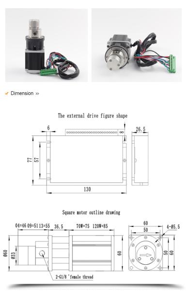 FLOWDRIFT DC Electric Brushless Motor Magnetic Drive Hi-Pressure Stainless Steel Gear Pump KGP-06L And Controller