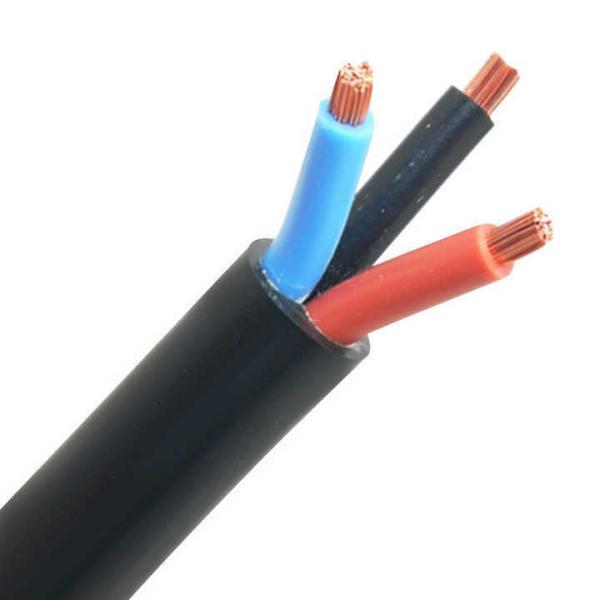 Cable d'extraction de caoutchouc électrique au noyau de cuivre de 25 mm2 pour usine de pêche sous-marine
