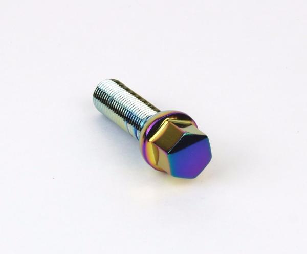 Coloured VW Wheel Bolts 14x1.5 Thread Pitch , Chrome Lug Bolts 10.9 Grade Solid