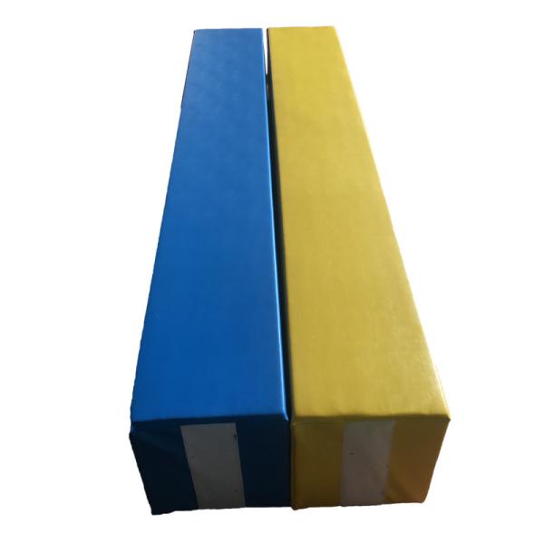 Non Slip Indoor Soft Play Toys / Kids Foam Balance Beam Blue Yellow For Play Center