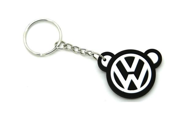 Beautiful Christmas PVC Rubber Keychain Top Grade Materials Fade Resistant