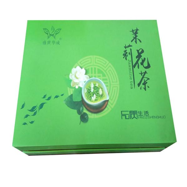 custom hinged tea box bespoke rigid tea packaging gift box luxury set up tea box with flocking and silk cloth