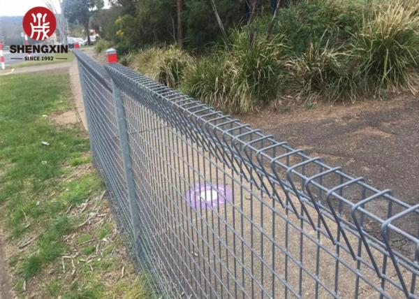 A252 RAL 7016 Dark Grey BRC Mesh Fence 1.8mx2.4m Roll Top Weld Mesh Fencing