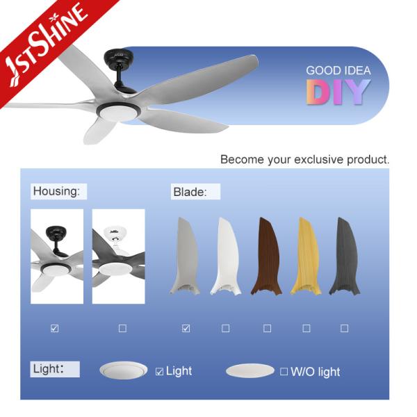 1stshine LED Ceiling Fan 6 Adjustable Wind Speed Support Dimmer Yes and 60 Blade Size