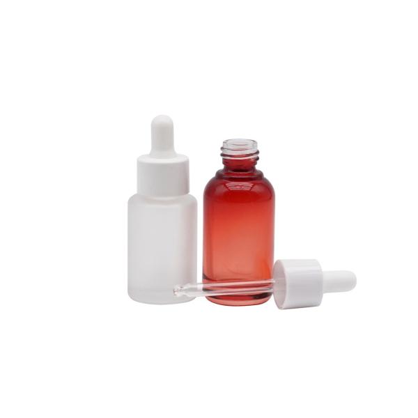 Плоская бутылка 50ml капельницы бутылки эфирного масла плеча пустая стеклянная белая косметическая