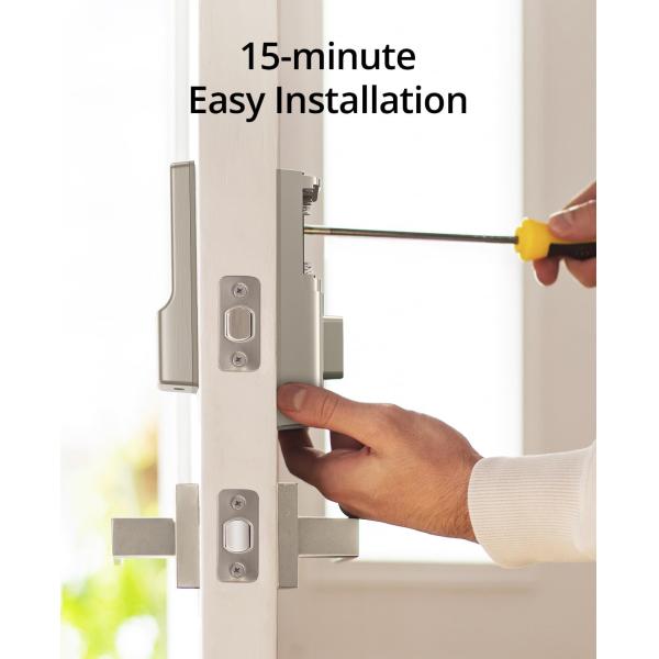 Modern Minimalist Tuya Face Code Hotel Camera Slim Deadbolt Nfc Intelligent Automatic Waterproof System Key Card Outdoor Smart Door Lock